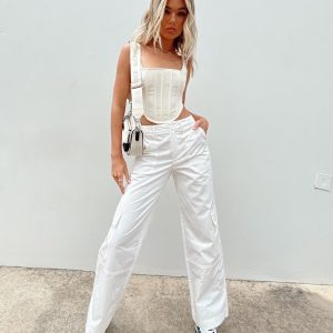 Ayla Linen Pants White