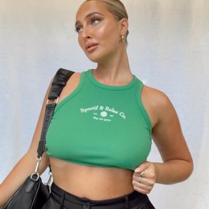 Play The Game Tank Top Green