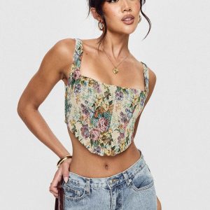 Tender Heart Corset Top Multi
