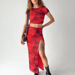 Rosie Mesh Set Red Multi