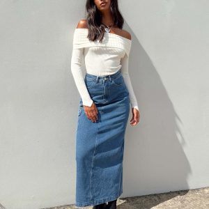 Harben Denim Maxi Skirt