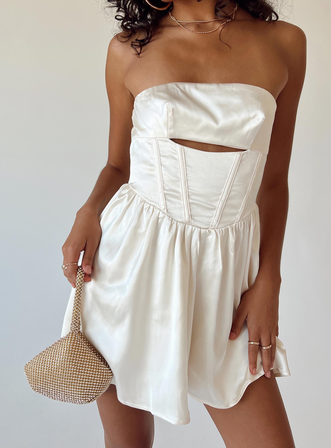 Over The Moon Romper Champagne