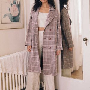 Parisa Winter Check Coat Multi