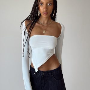 Koslo Bolero Top White