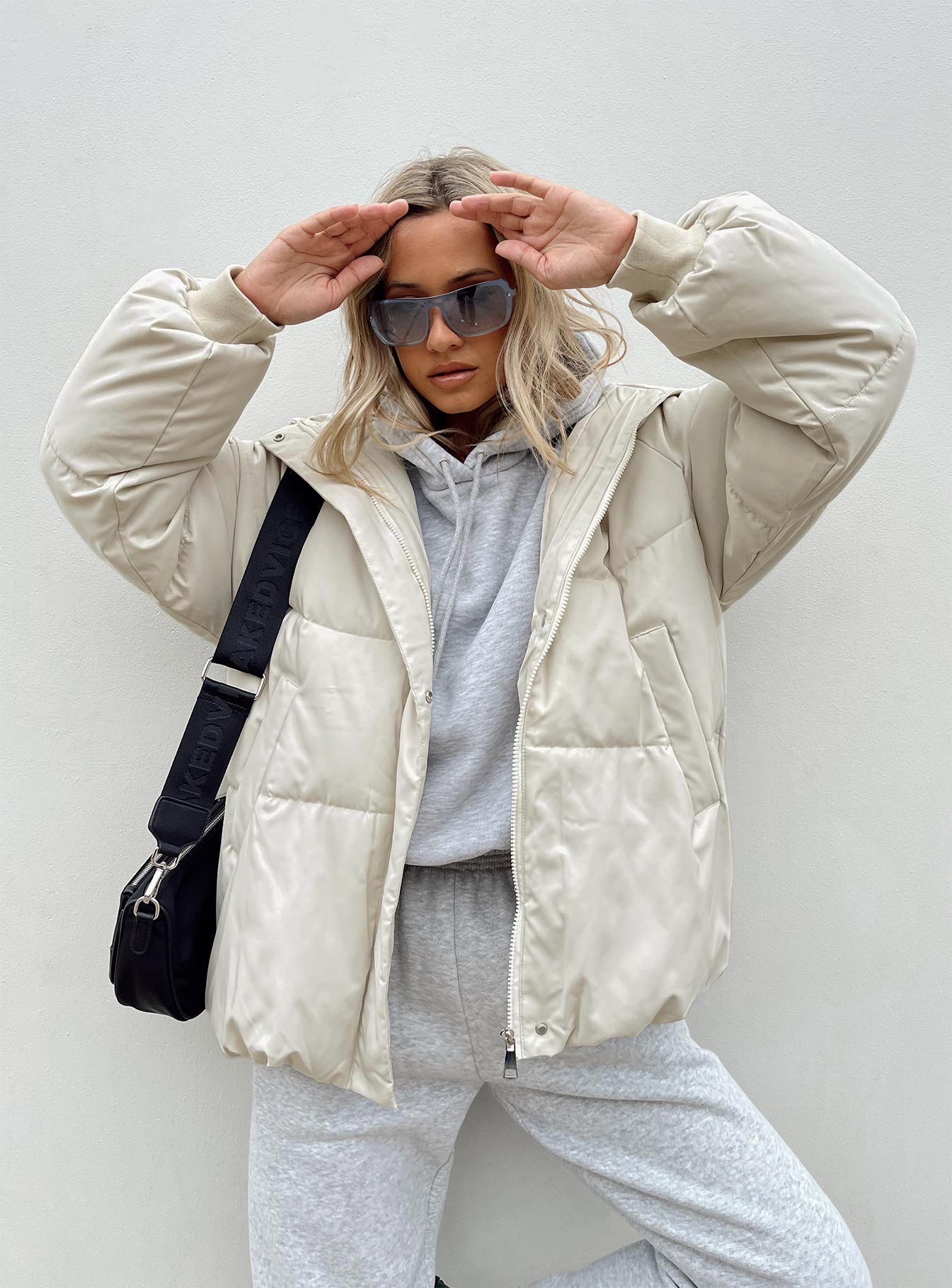 Samira Puffer Jacket Off White - Image 6