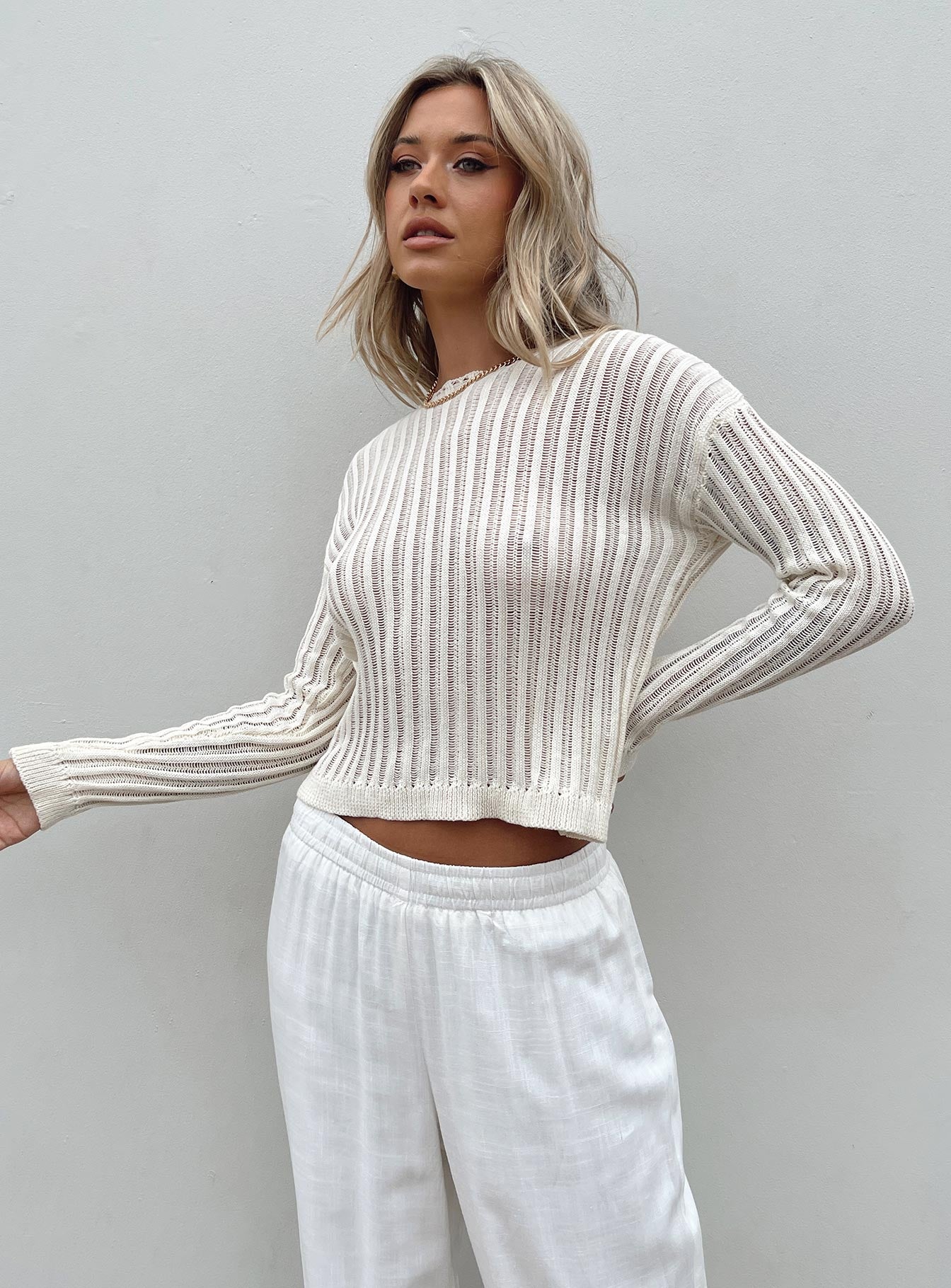The Adrianna Sweater Cream - Image 6