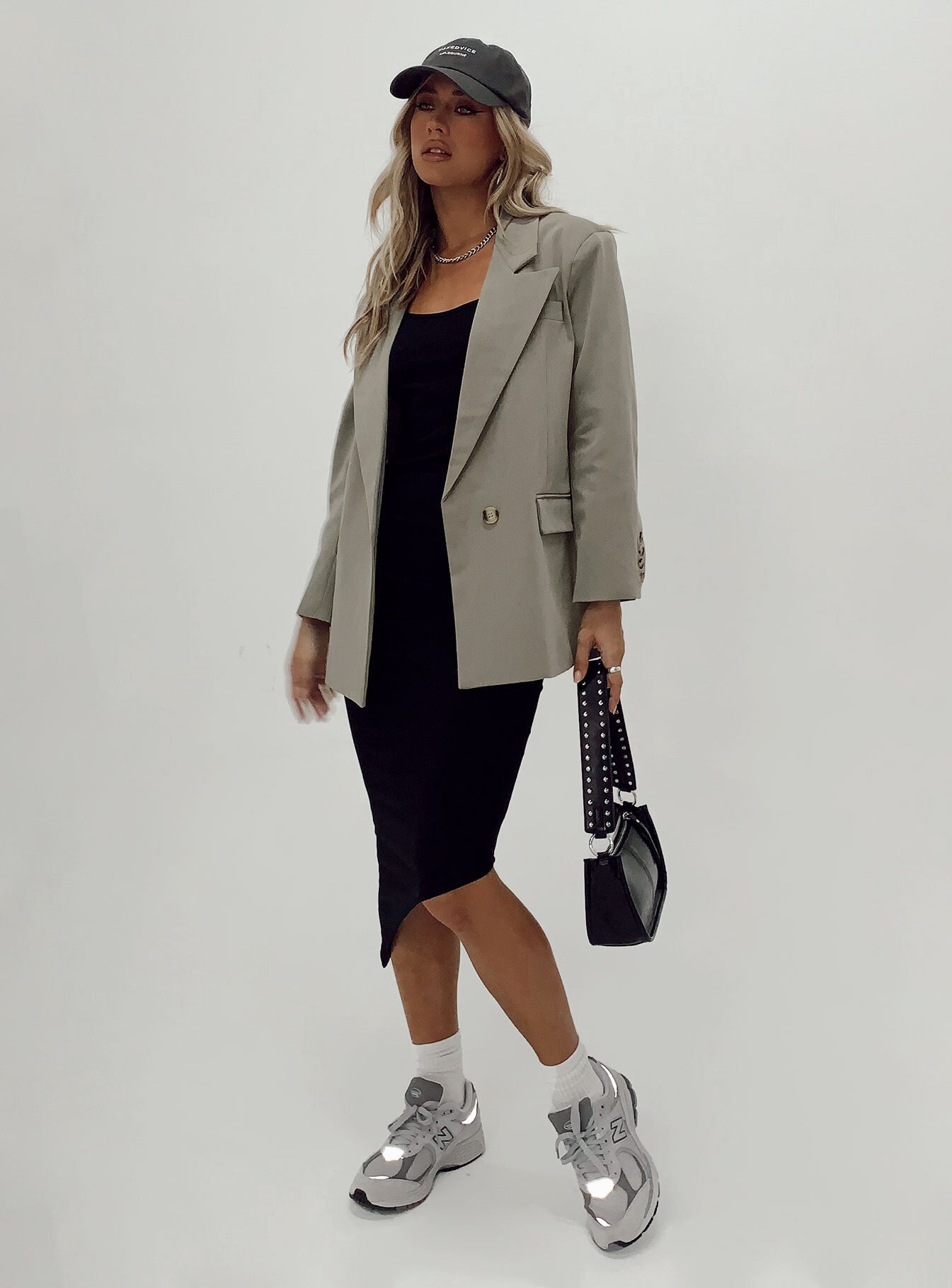 Codi Oversized Blazer Grey - Image 6