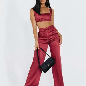 Huxley Satin Set Burgundy