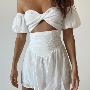 Karolina Romper White