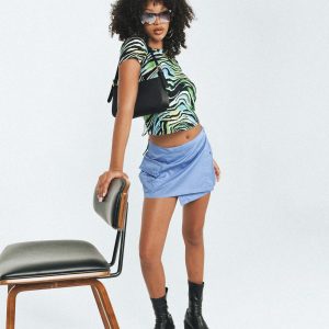 Motel Zephyr Skirt Cotton Drill Blue