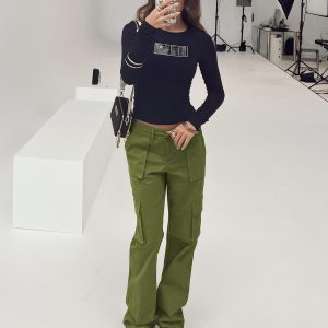 Mawson Bootleg Cargo Pant Green
