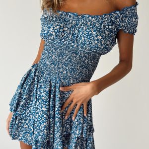 The Love Galore Romper Blue Floral
