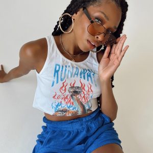 Runaway Graphic Tank Top White