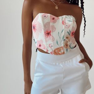 Amberlynn Shorts White