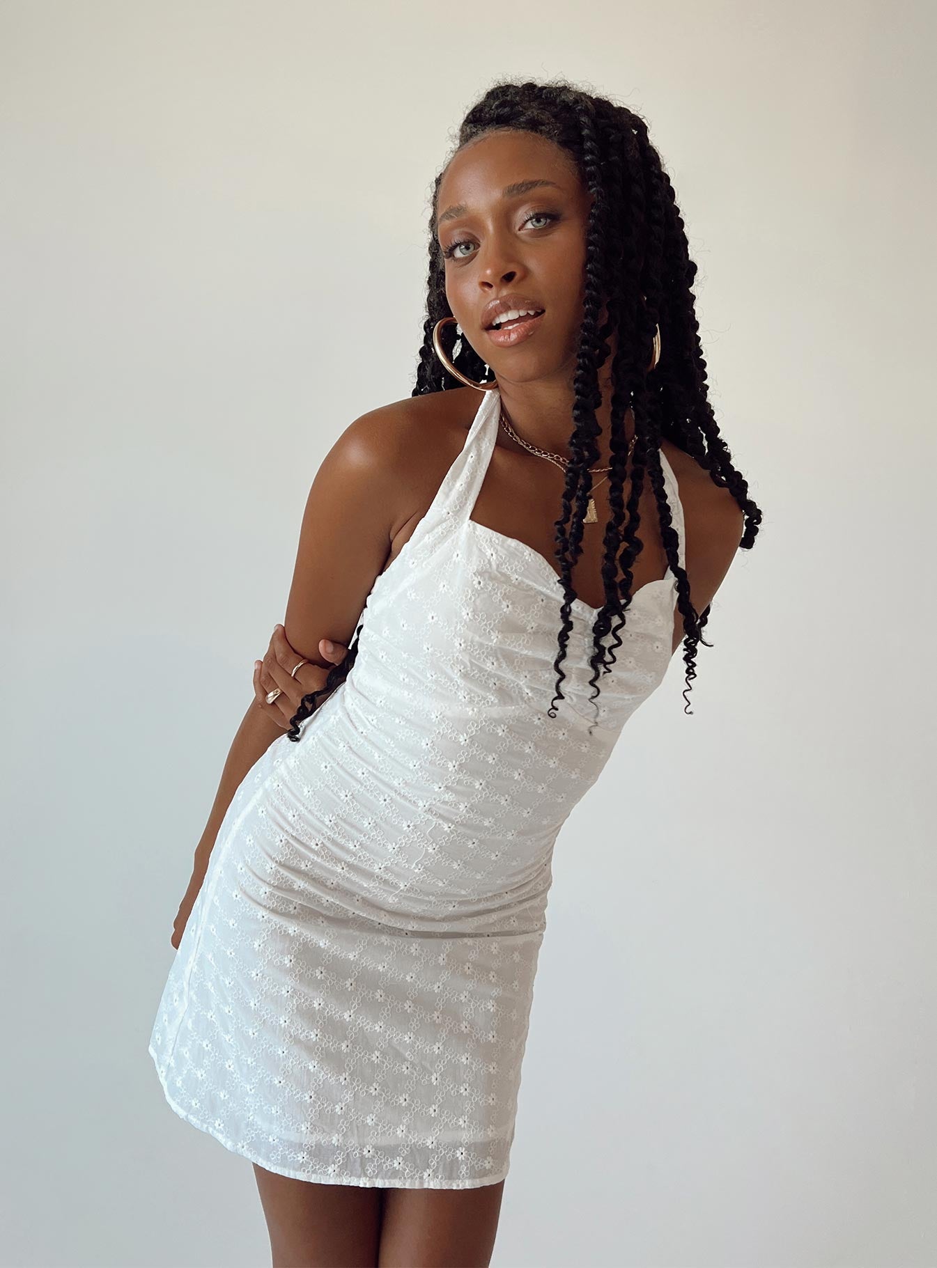 Aycer Mini Dress White - Image 6