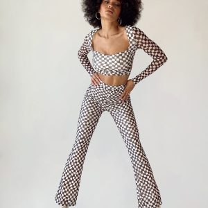 Gia Set Brown / White