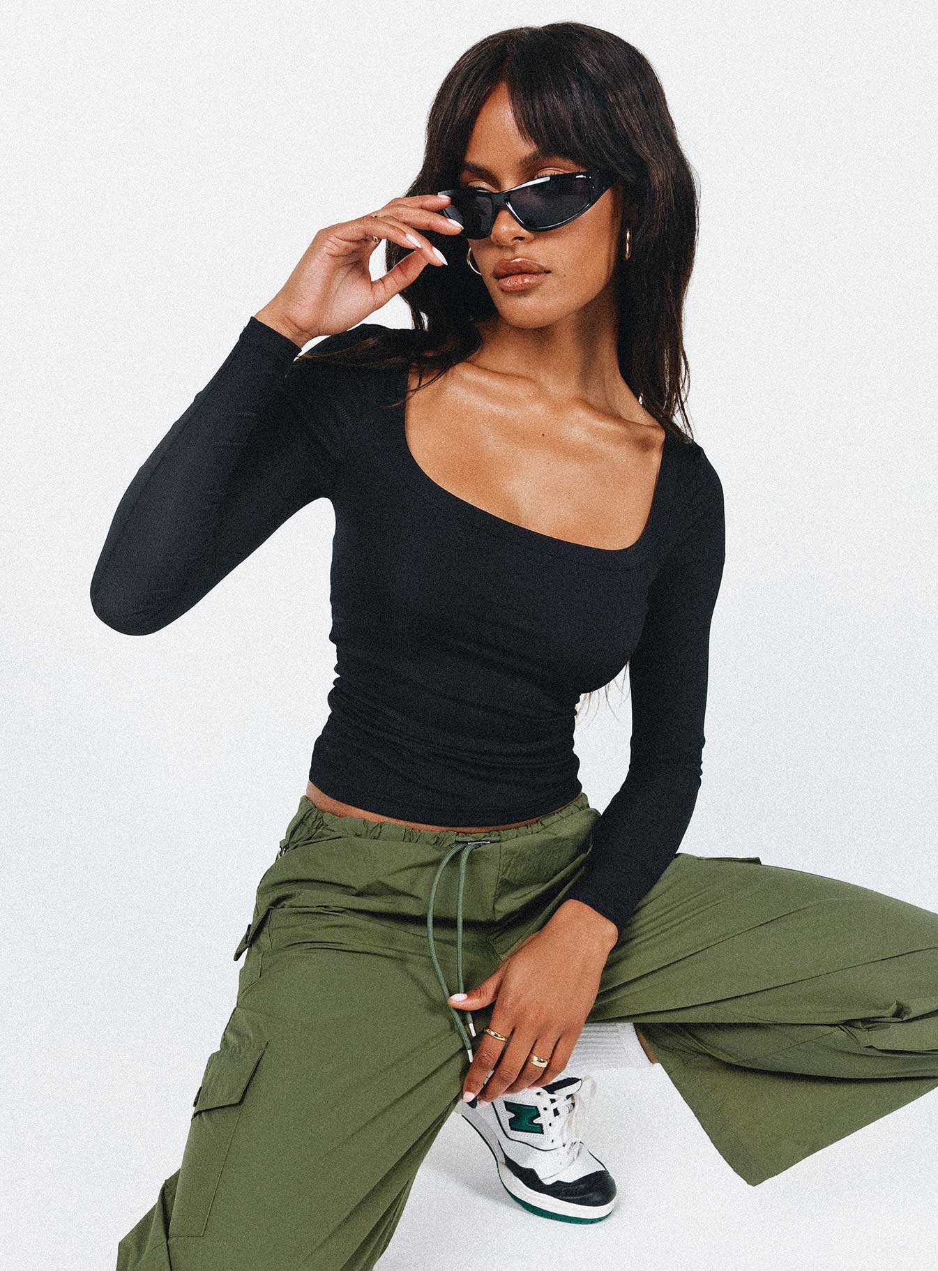 Arthie Long Sleeve Top Black Low Impact - Image 7