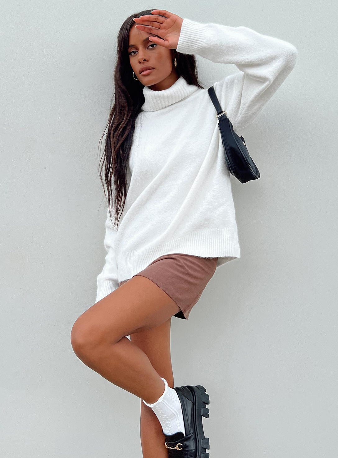Oswin Turtleneck Sweater White - Image 8