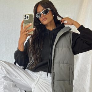 Edison Puffer Vest Grey