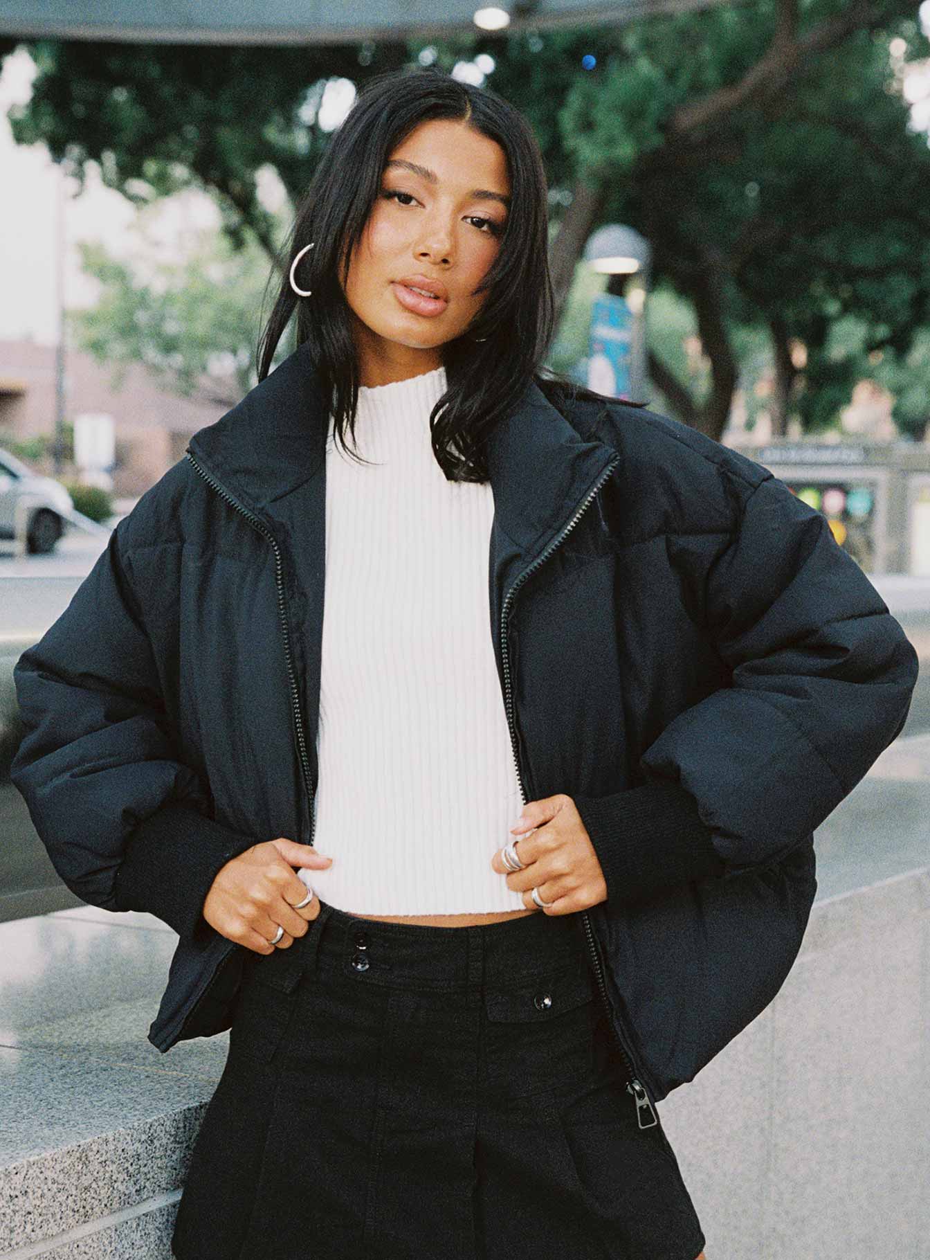 Abe Puffer Jacket Black - Image 9