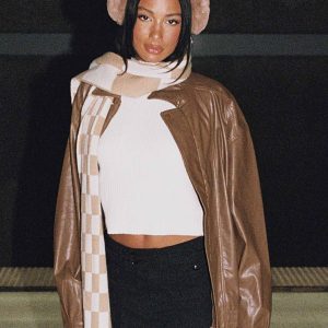 Withers PU Jacket Brown