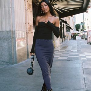 Chipla Maxi Skirt Slate