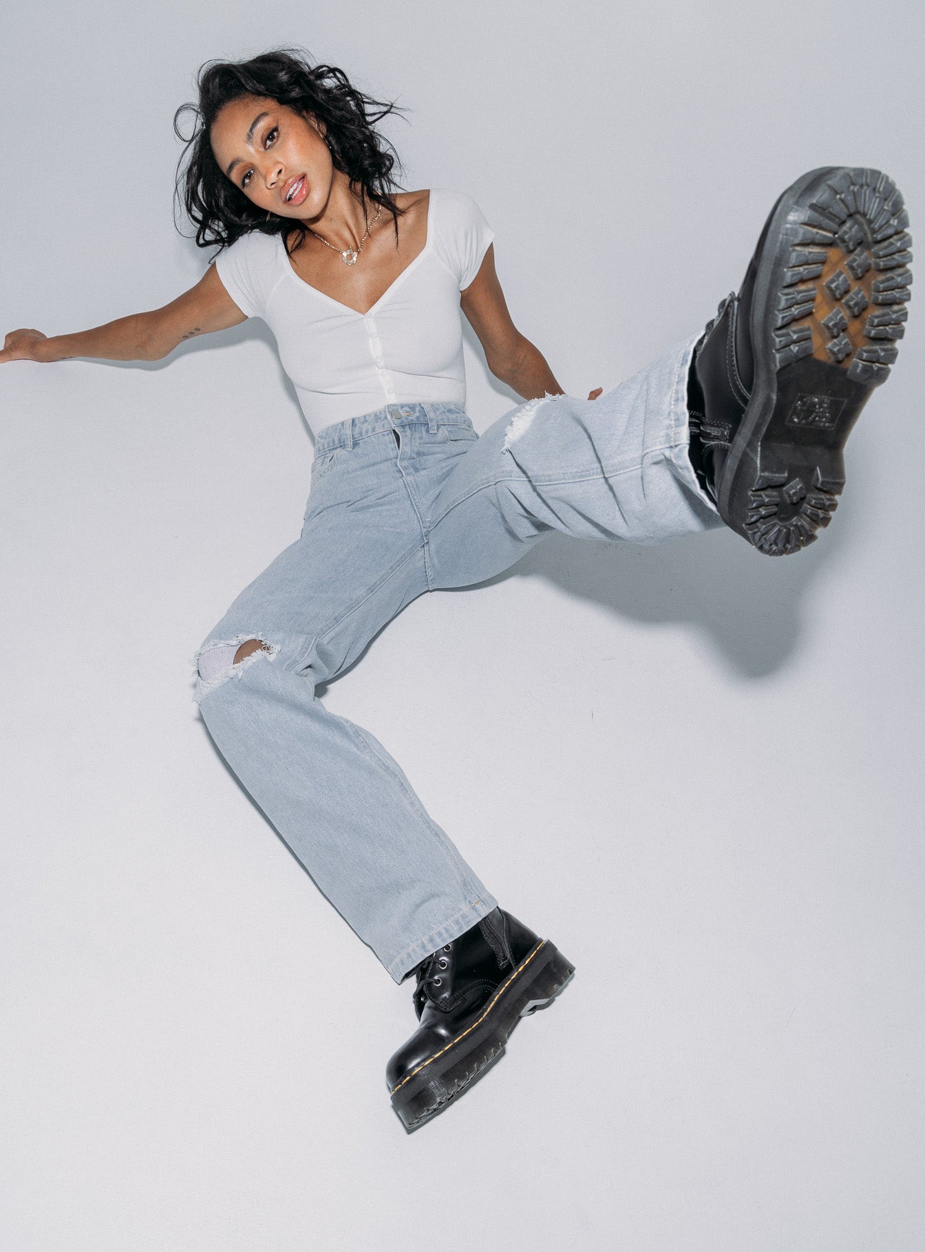 Bertie High Rise Wide Leg Jean - Image 5