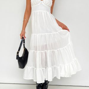 Joella Midi Dress White