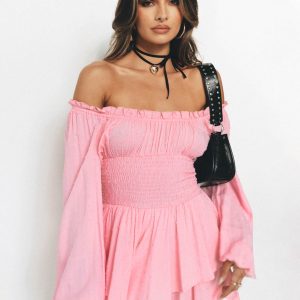 The Love Galore Long Sleeve Romper Baby Pink
