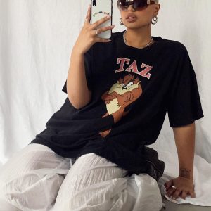 Taz Oversized Tee Black