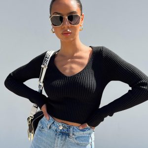 Meier Long Sleeve Top Black