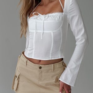 Talgada Long Sleeve Top White