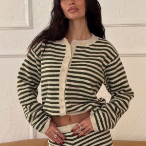 Kollens Knit Cardigan Beige Multi