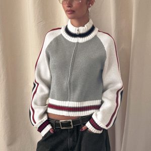 Tilar Knit Jacket Grey Multi