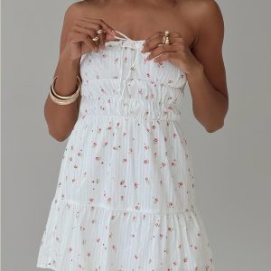 Kezzy Mini Dress White Floral