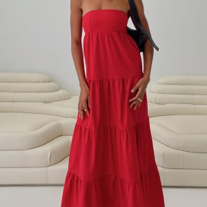 Kazia Maxi Dress Red