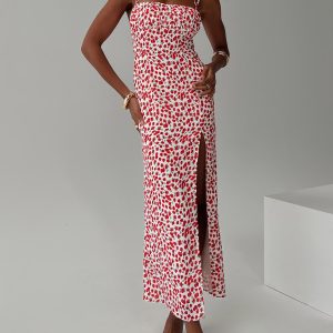 Kish Maxi Dress Red Floral