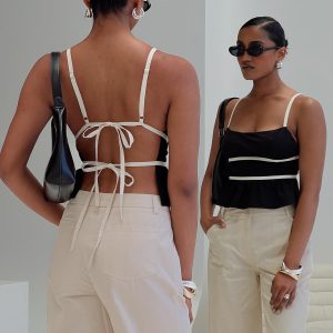 Daxon Top Black / Cream