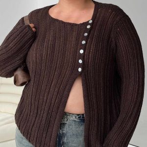 Lenker Knit Jumper Brown Curve