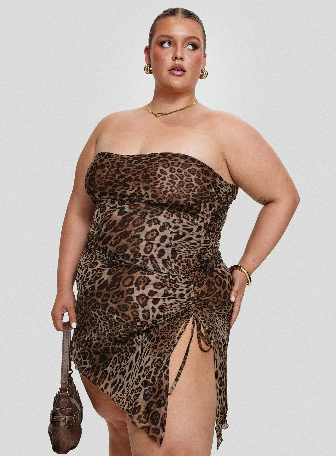 Donelli Mini Dress Leopard Curve