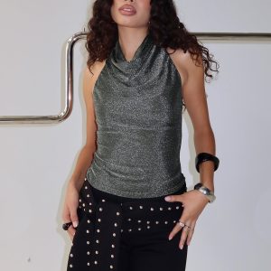 Giggle Top Charcoal Shimmer