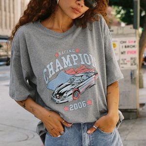 Champ Graphic Tee Grey Marle