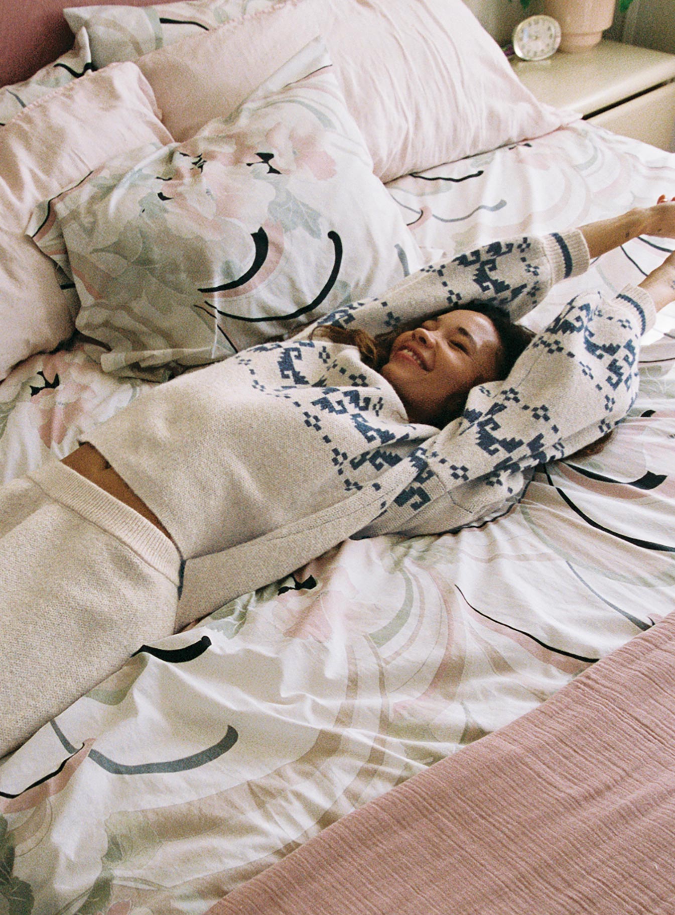 Alpine Sweater Cream / Blue - Image 3