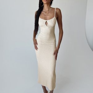 Maila Midi Dress Beige