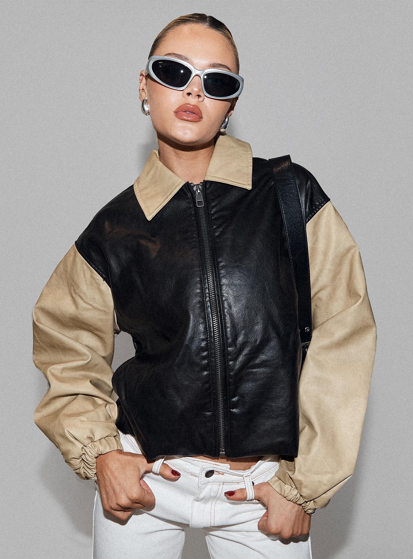 Nirvana Bomber Jacket Camel - Image 9