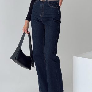Zephee Wide Leg Jeans Dark Wash