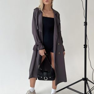 Cassie Trench Coat Grey