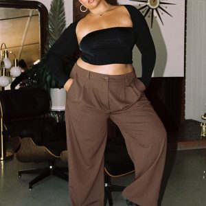 Archer Pants Dark Brown Curve