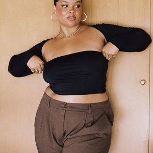 Moran Two Piece Bolero Top Black Curve