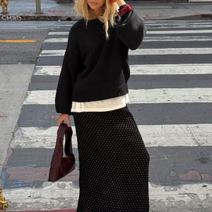 Ford Maxi Skirt Onyx Polka